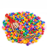 Rainbow Lacing Beads™ – Lekfull trådning - Regnbågspärlor med spets