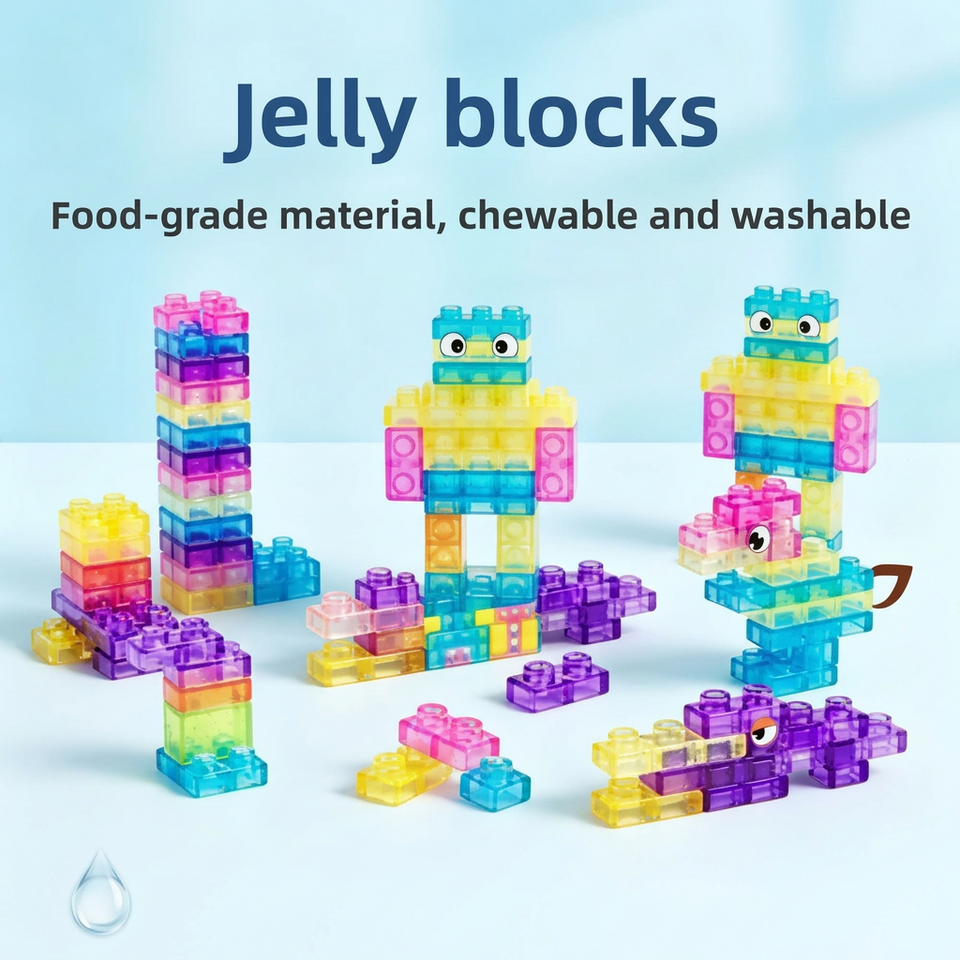 JellyBuild – Mjukt & kreativt – Flexibla Jelly-byggklossar
