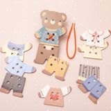 ThreadBear – Söt & pedagogisk – Montessori-trädleksak Björn
