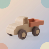 Montessori Silicone Toy Car – Säker & bettvänlig – Bittleksak i silikon i form av ett fordon