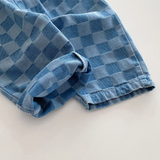 DenimCheck – Bekväma & trendiga – Barnbyxor med rutmönster