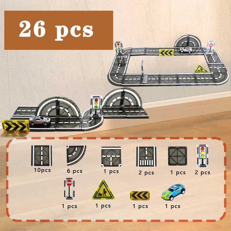 MagnetoTrack – Kreativt & lekfullt – Magnetiska brickor Autoset