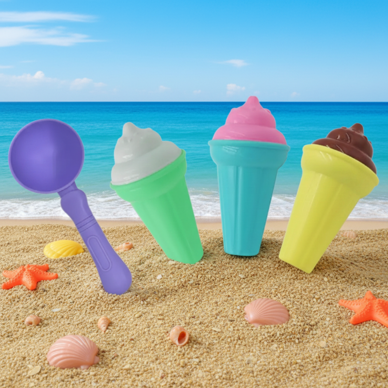BeachFun – Sandlek & Kreativitet – Strand- och glasskop-lekset