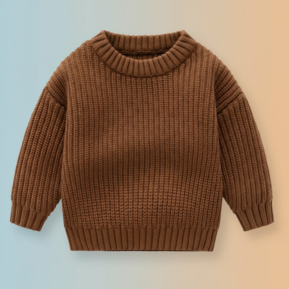 PureSoft – Classic & Cozy - Enfärgad stickad tröja