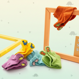 PlayfulToes – Färgglada & mjuka – korta barnstrumpor (5-pack)