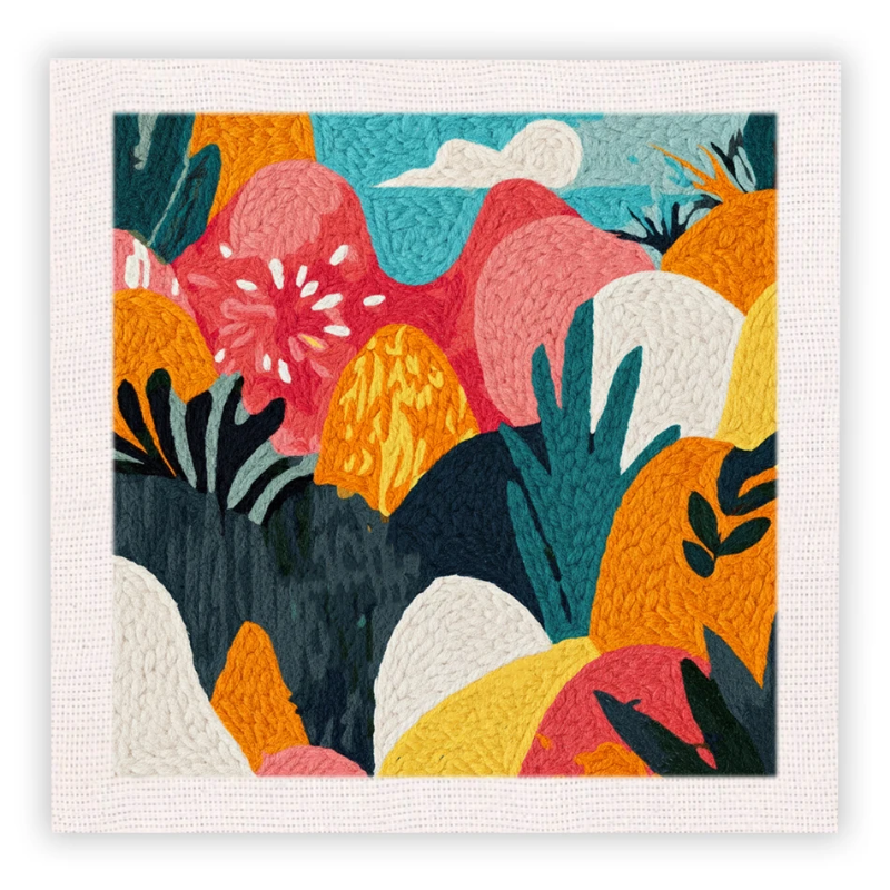 ThreadArt – Handgjort & Färgglatt – Broderisats med djurmotiv