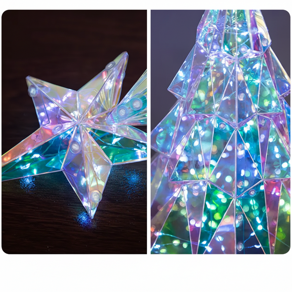 CrystalGlow – Festligt och stämningsfullt – Dekorativ LED-julgran