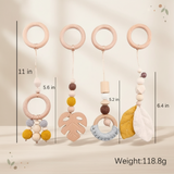 Wooden Baby Rattle Toy – Sensorisk & säker – Babygym