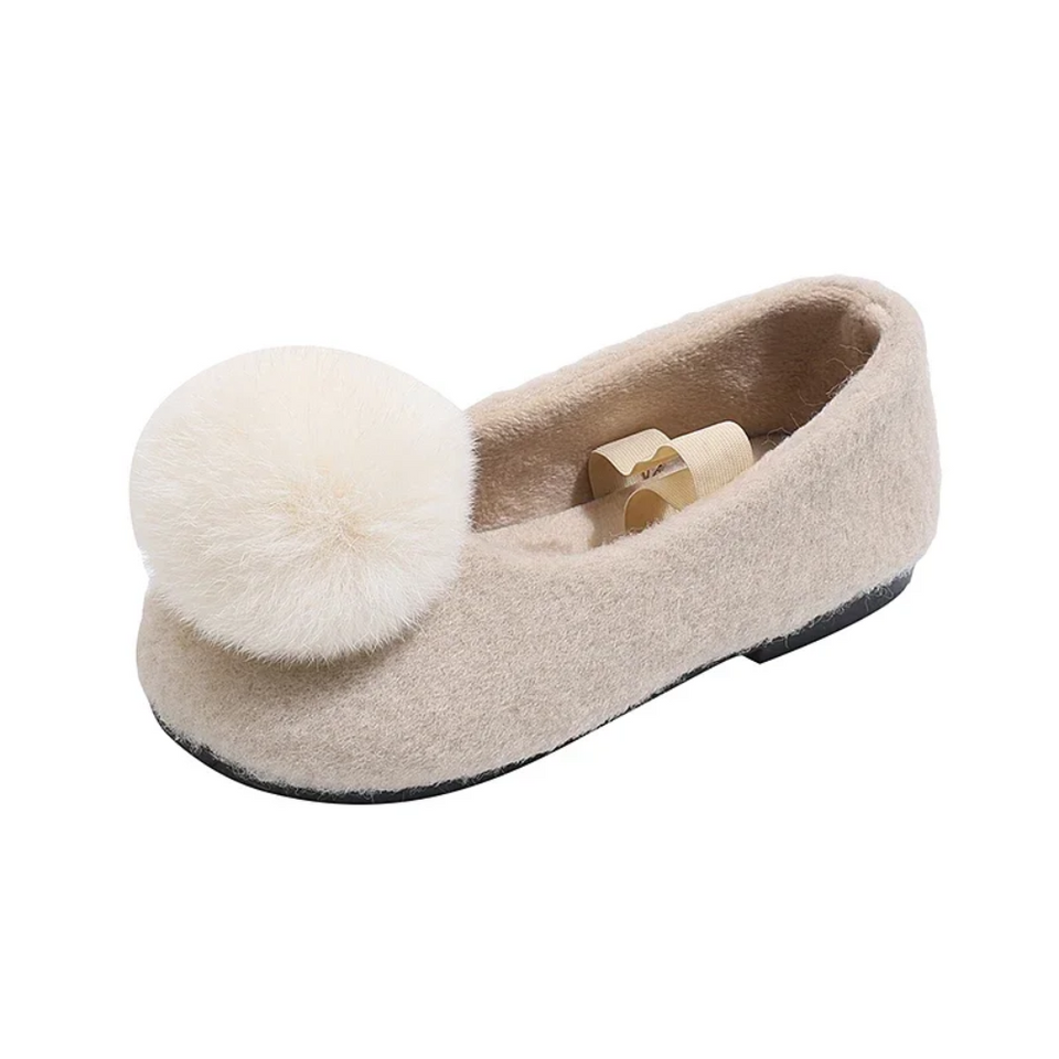 SoftSteps –  Varmt & mjukt – Flickor skor med plyschpompon
