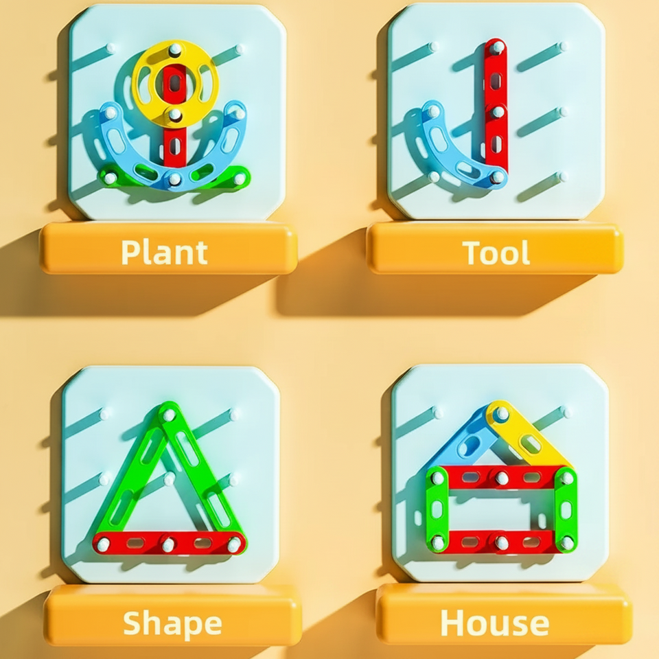 ShapeGenius – Kreativt & pedagogiskt – Geometriskt pegboard-pussel