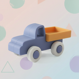 Montessori Silicone Toy Car – Säker & bettvänlig – Bittleksak i silikon i form av ett fordon