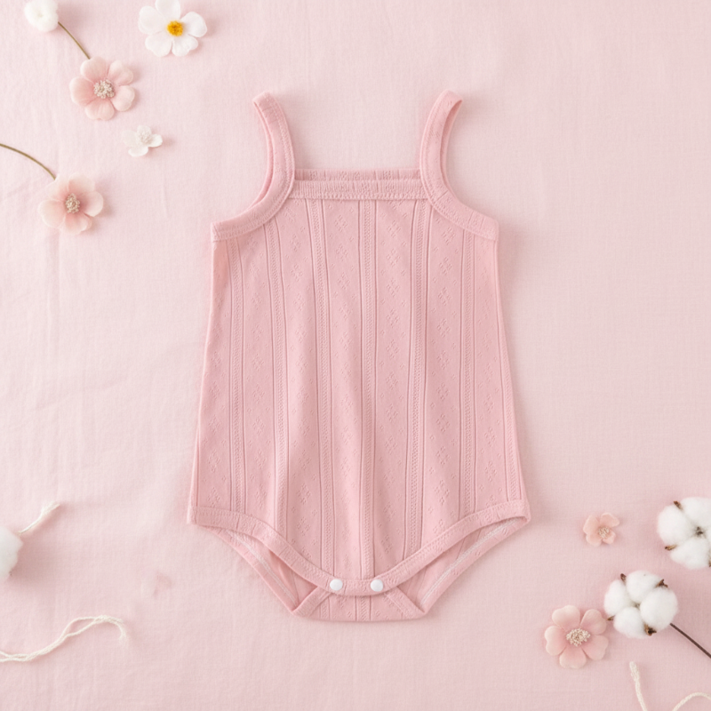 Summer Bodysuit – Luftigt & bekvämt – Stickad babybody