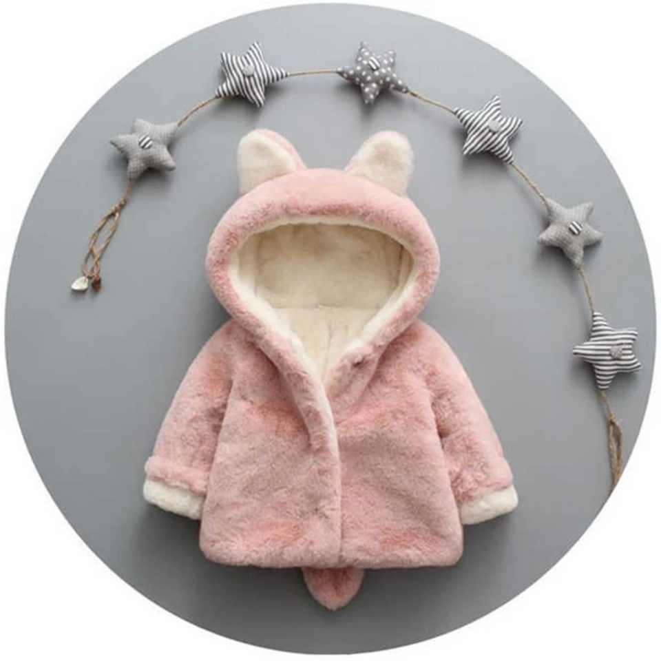 CozyPrincess – Varm och mjuk – plyschjacka med huva för flickor