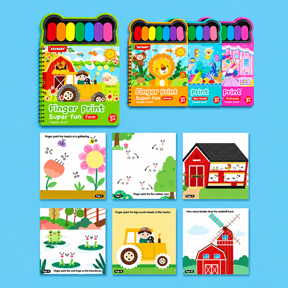 FingerArt – Kreativt & färgglatt – Fingerfärgsbok för barn