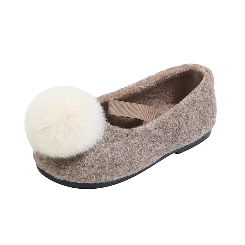 SoftSteps –  Varmt & mjukt – Flickor skor med plyschpompon