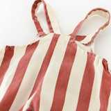 Striped Overall Romper – Mjuk & bekväm – Jumpsuit för barn