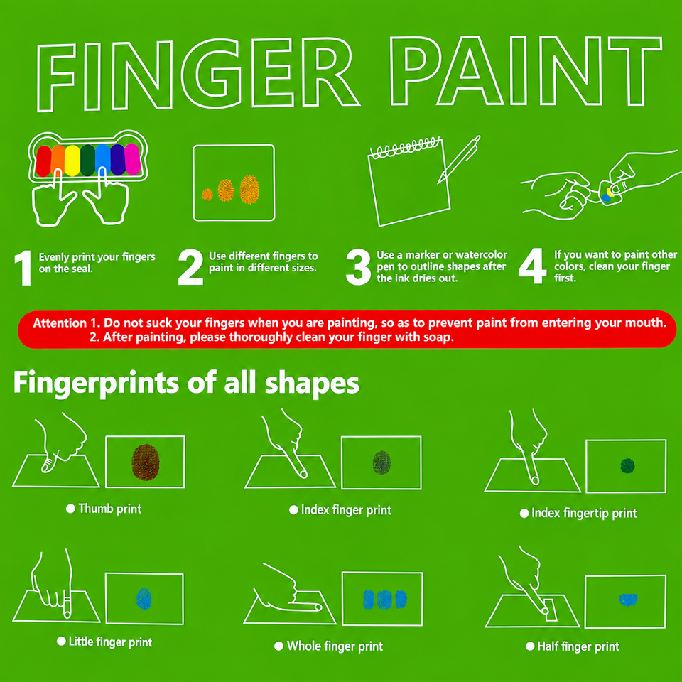 FingerArt – Kreativt & färgglatt – Fingerfärgsbok för barn
