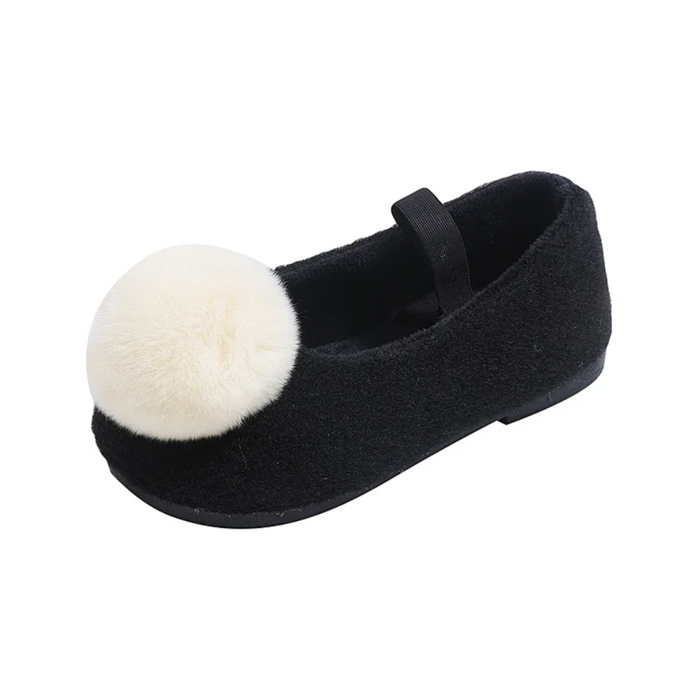 SoftSteps –  Varmt & mjukt – Flickor skor med plyschpompon