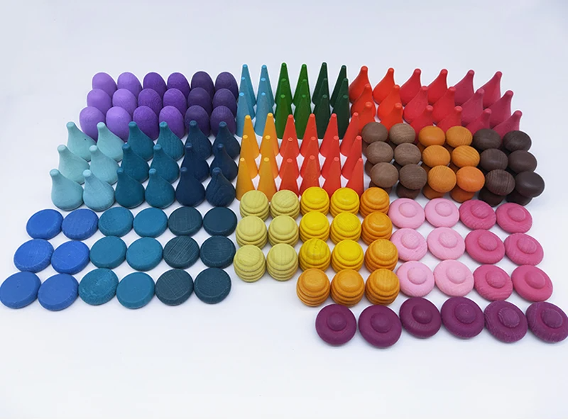 Rainbow Blocks™ – Kreativt kul att färglägga – Färgläggningsspel i trä