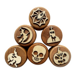 WoodStamp – Montessori & Kreativt – 6 st trästämplar för lera