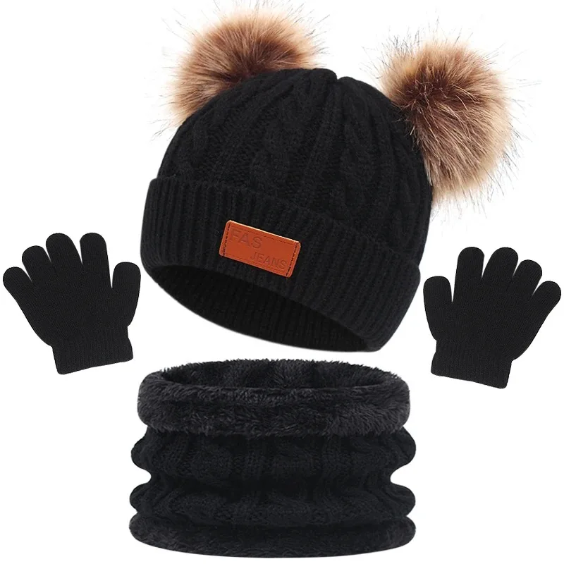 CozyPom – Varm & Mjuk - Vinterset med Mössa, Halsduk och Handskar