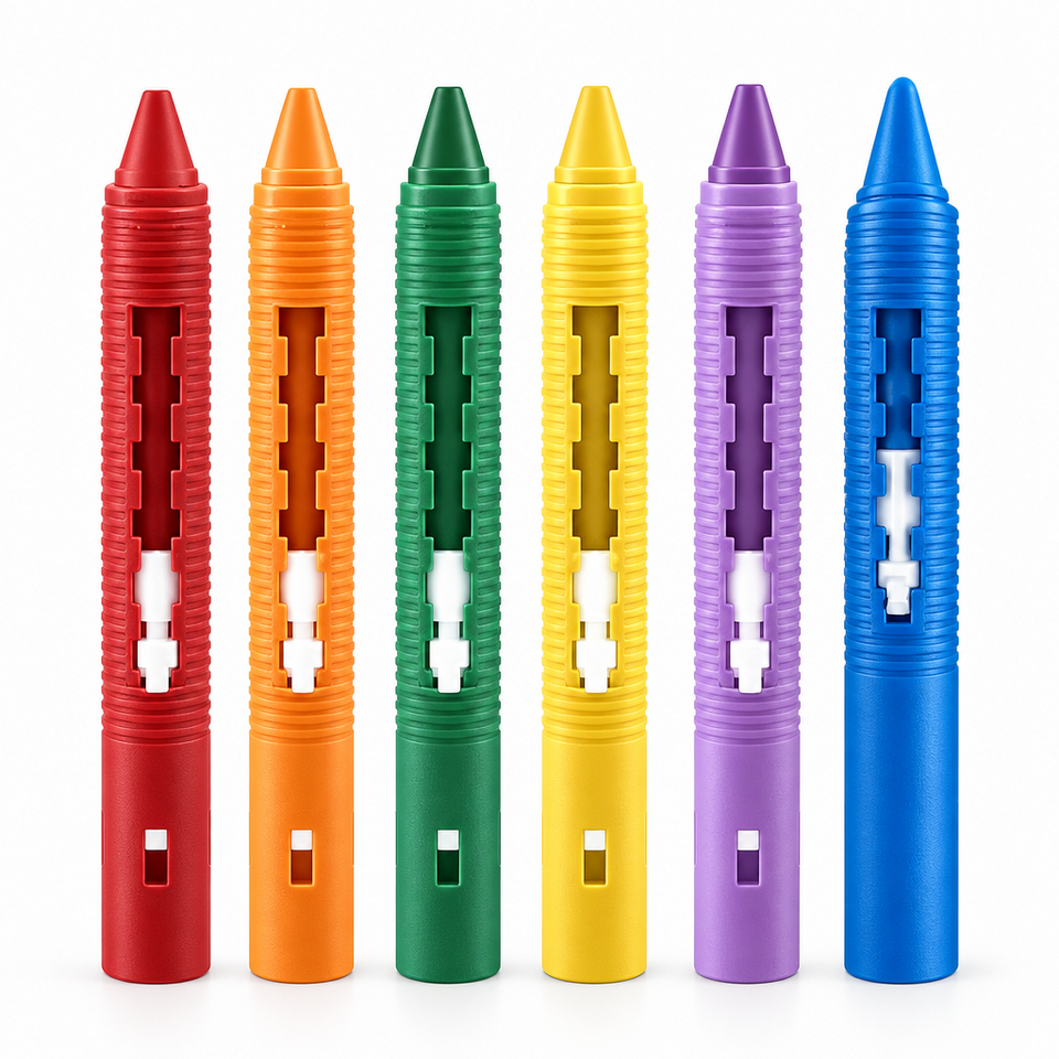 DoodleBath – Färgglatt & lekfullt – Set med 6 badkritor