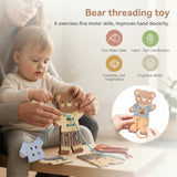 ThreadBear – Söt & pedagogisk – Montessori-trädleksak Björn