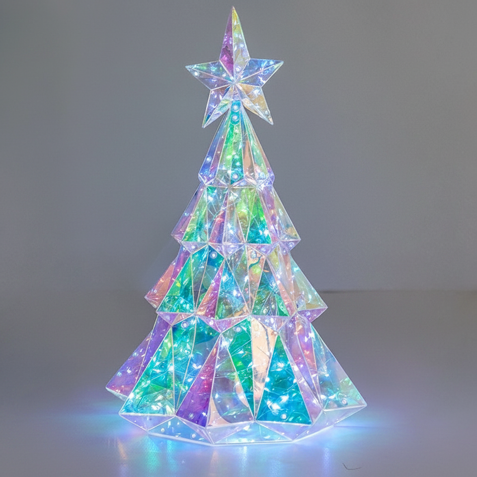 CrystalGlow – Festligt och stämningsfullt – Dekorativ LED-julgran