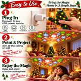 HolidayBeam – Festligt och stämningsfullt – USB-julprojektor med ljusmönster
