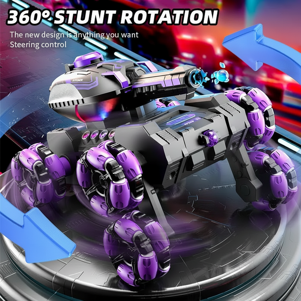CrazyWheels – Tuff & spännande – RC-tankbil med gelbollskastare