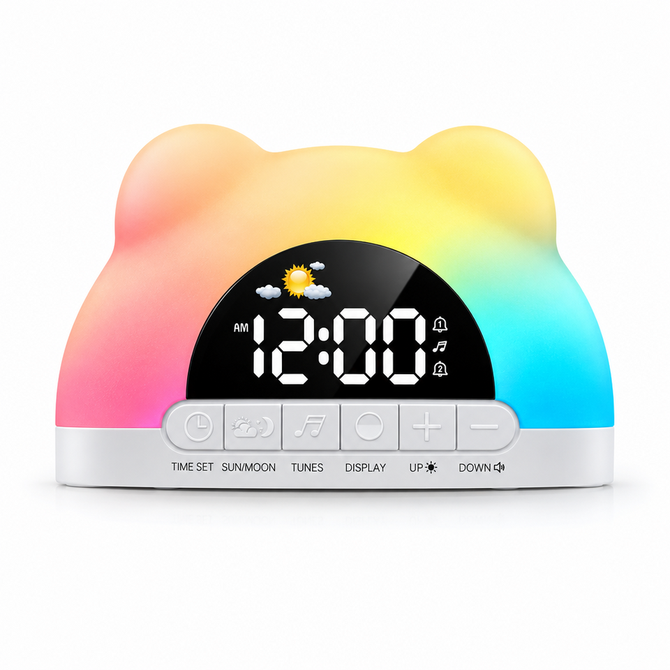 TinySunrise – Mjuk & funktionell – digital väckarklocka med soluppgångsljus