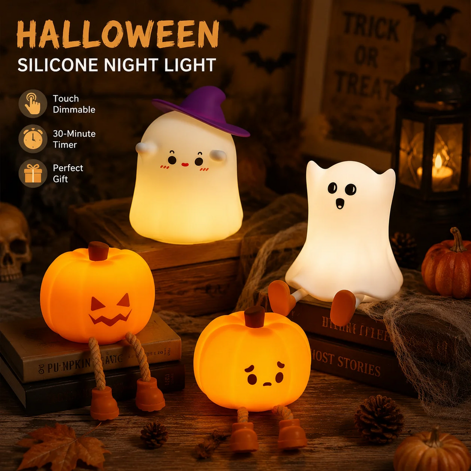 SpookyLamp – Gulligt & stämningsfullt – Halloween-nattlampa