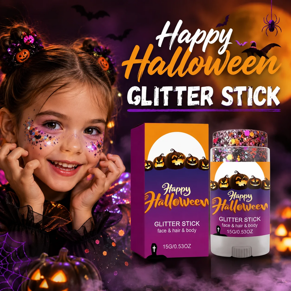 GlitterPop – Glittrande & festligt – Halloween-glitterstift för ansikte, hår och kropp