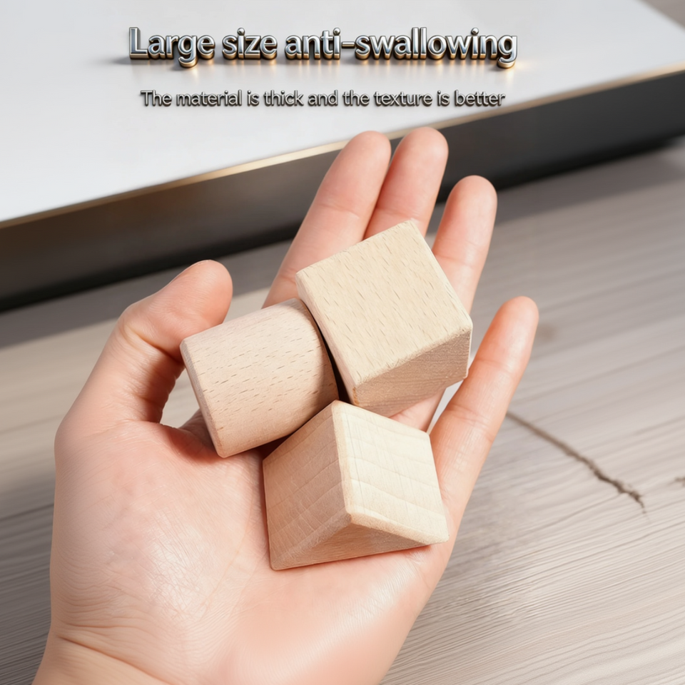 BlockyFun – Kreativt & pedagogiskt – byggklossar i trä, 100 delar