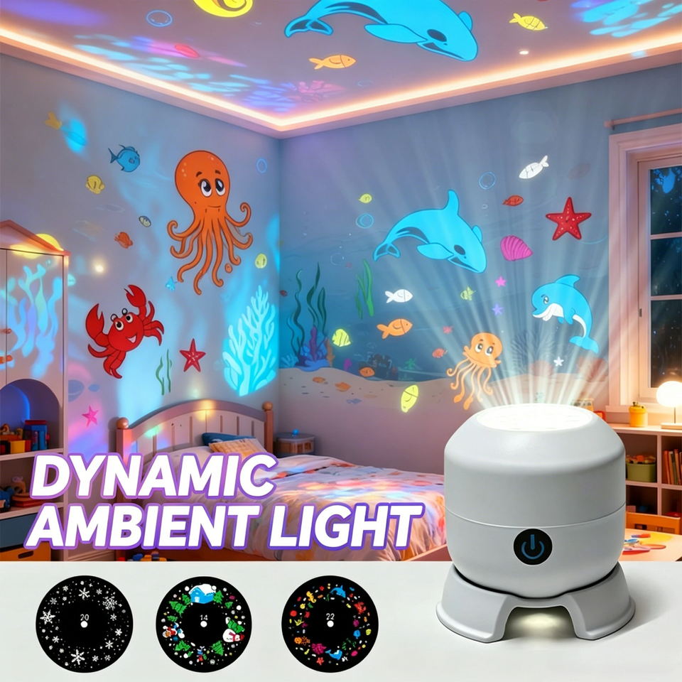 SeaDream – Lekfullt & lärorikt – 360° roterande LED-nattlampa