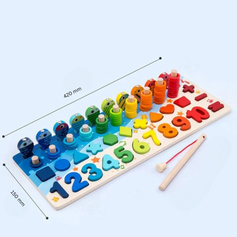Woods™ - Montessori lekbräda i trä | Utveckla dina kognitiva färdigheter