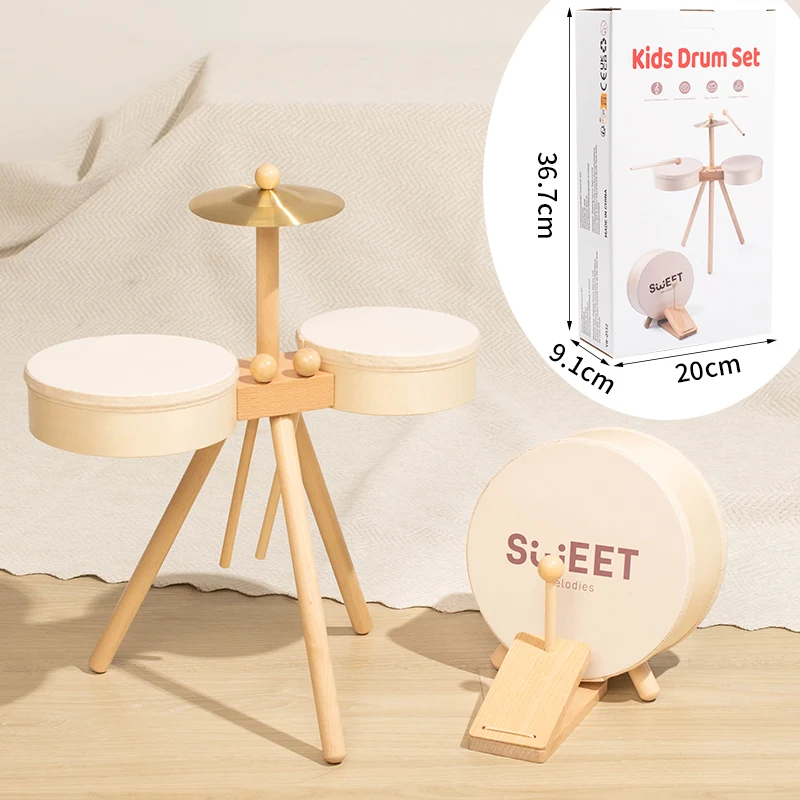 Kids Wooden Drum Toy – Musik & Kreativitet – Trumset