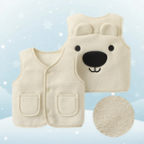 Baby Bear Fleece Vest – Varm och mjuk – Barnväst med björnmotiv