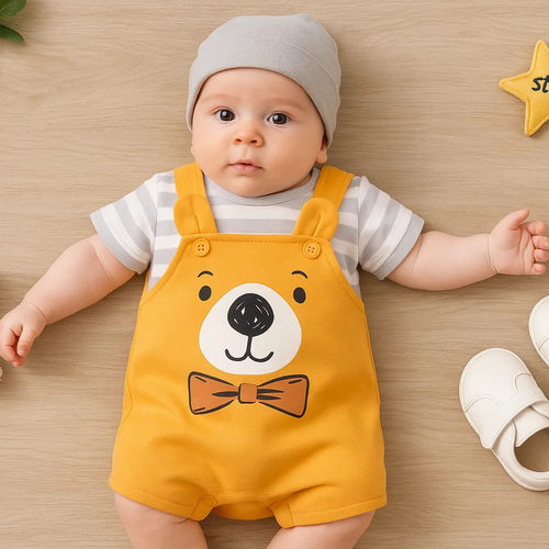 Mini Fashion™ - Komfort för varje natt - Kortärmad pyjamasbodysuit