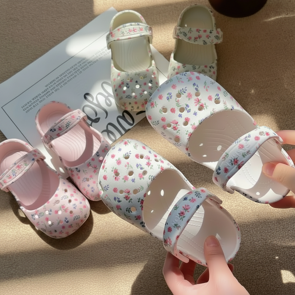 FlowerFeet – Eleganta och bekväma – Sandaler med blommönster