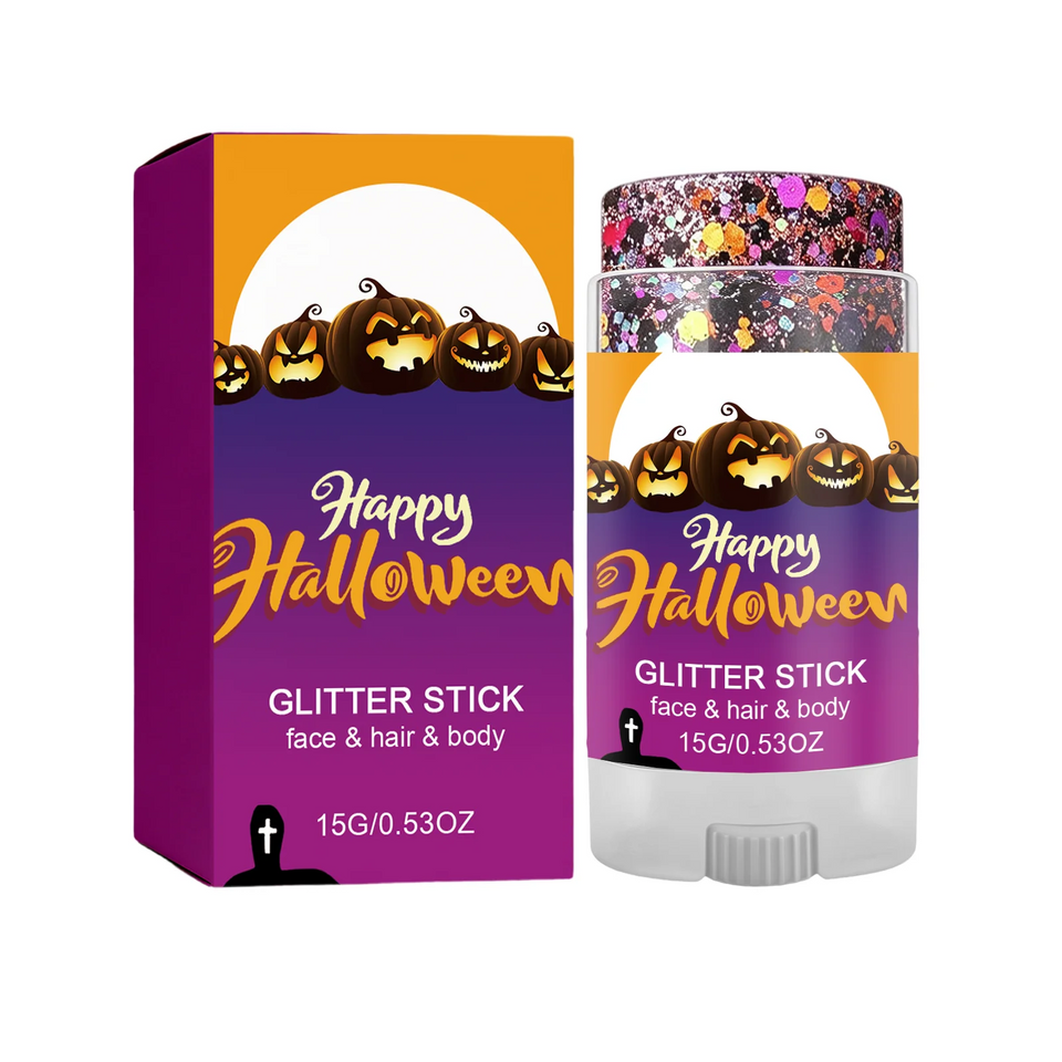 GlitterPop – Glittrande & festligt – Halloween-glitterstift för ansikte, hår och kropp