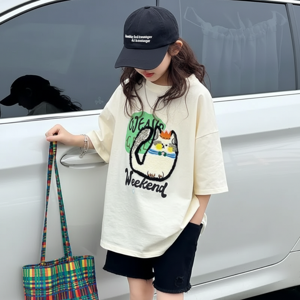 FunPaws – Lekfullt & stilfullt – Oversized T-shirt med kattmotiv