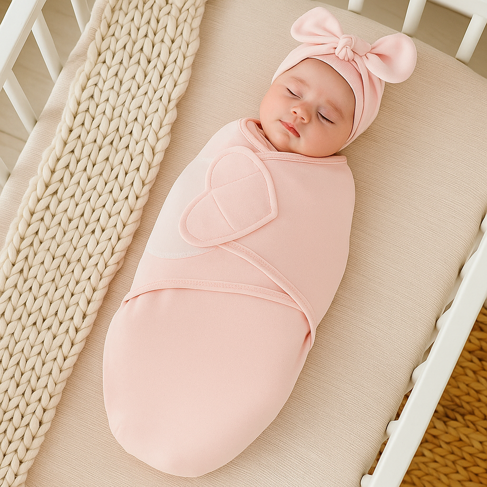 DreamNest – Rust & Comfort – Lyxig inbakningsduk med mössa