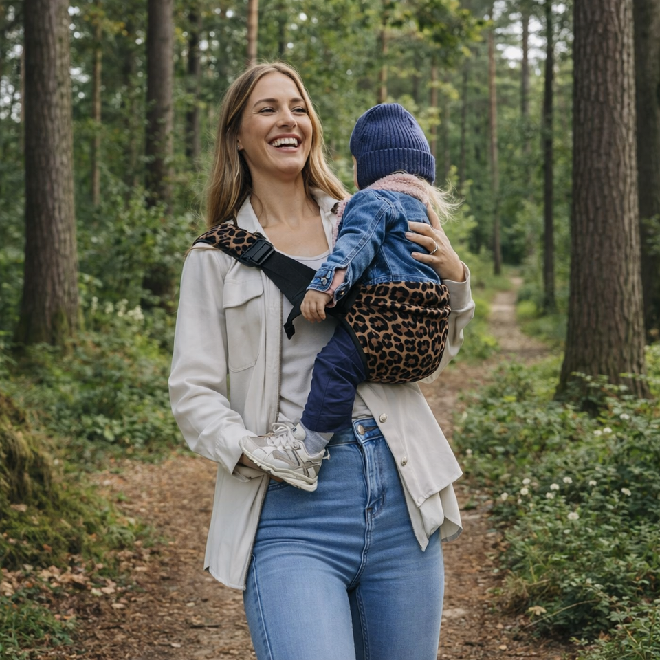 Baby Sling Carrier™ - Extra bred bärrem - Ergonomisk höftbärare