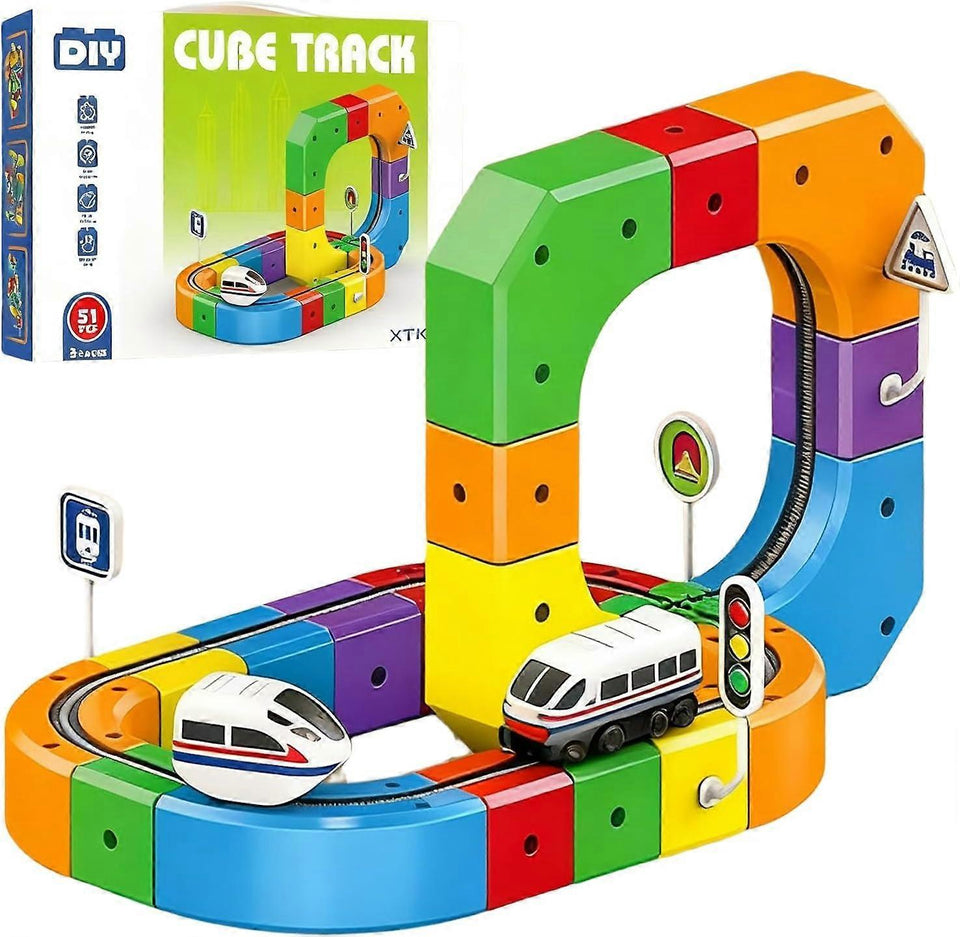 DIY Cube Track – Kreativt & Aktivt – Kreativ DIY-tågbana