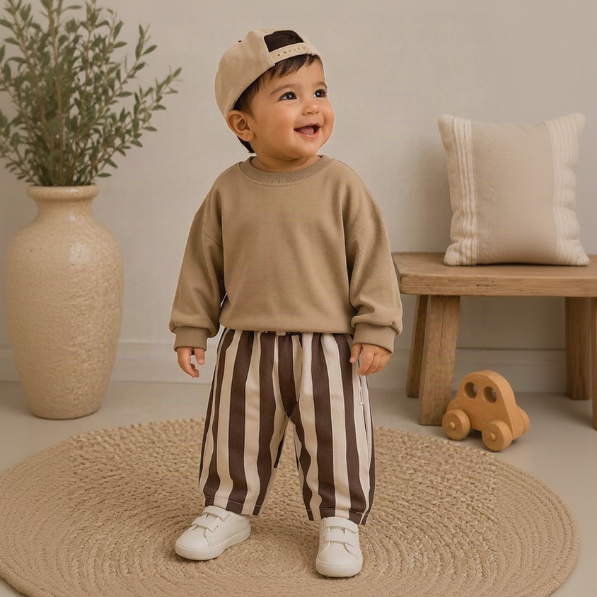 SoftStripe – Mjuka och bekväma – babybyxor med randigt mönster