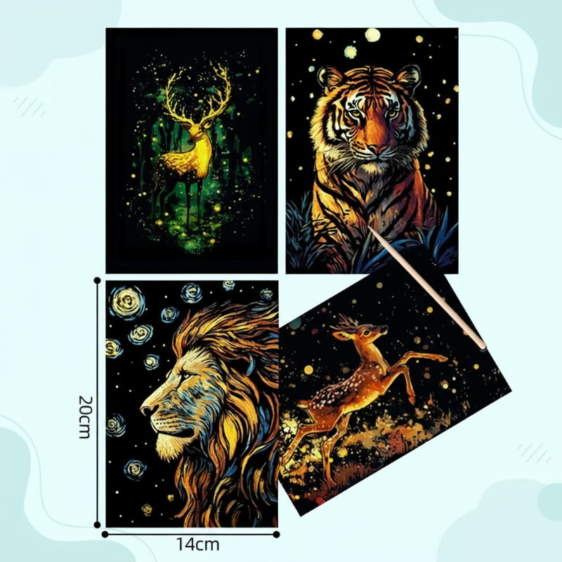 GlowArt – Glow-in-the-dark – Skrapkortsset