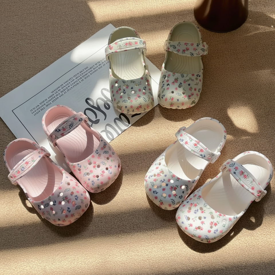 FlowerFeet – Eleganta och bekväma – Sandaler med blommönster
