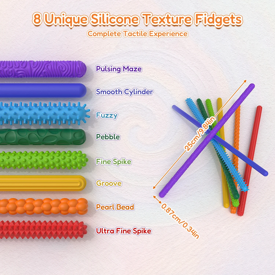 SensoryFlex – Lugnande & interaktivt – Sensoriska Fidget Sticks