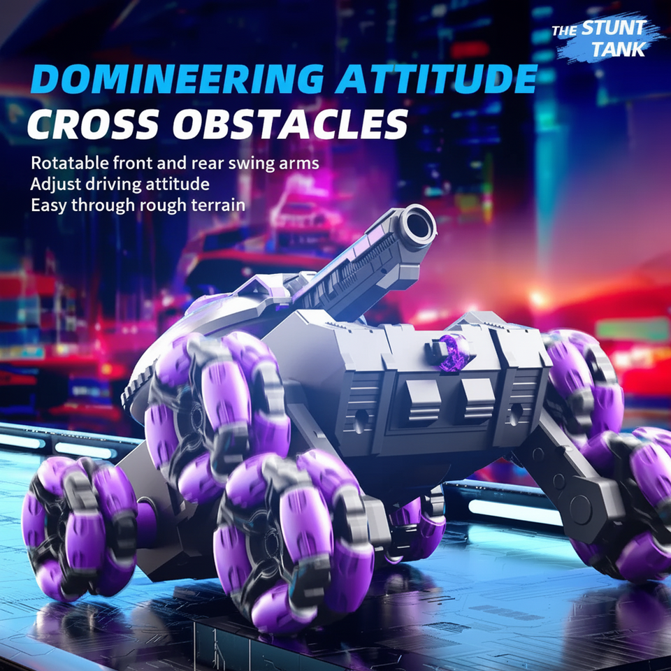 CrazyWheels – Tuff & spännande – RC-tankbil med gelbollskastare